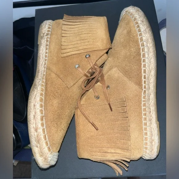 YVES Saint Lauren Espadrilles Suede Fringed Desert Boots - Picture 6 of 8
